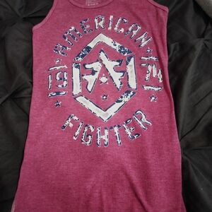Kids' American Fighter Pink Graphic Tank Top In Large